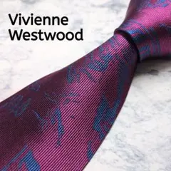 Vivienne Westwood ネクタイ ピンクパープル シルク100%のサムネイル