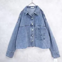 カフネ】Vネックデニムジャケット38 オーバーサイズ - メルカリ