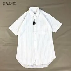 新品✨【STLORD 】半袖ワイシャツ メンズ　ストライプ　ホワイトのサムネイル