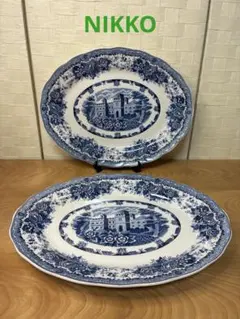 NIKKO JAPAN、ダブルフェニックス 、楕円 、大皿2枚セット