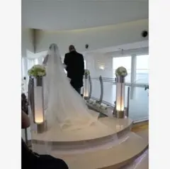 ブルージュブライダル／フランス製生地／2層／ウエディングロングベール