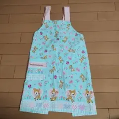 Hummingmint 小鹿柄エプロン 水色　130cm 子供女の子ガールズ