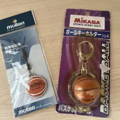 molten MIKASA バスケットボール キーホルダー 2点セット