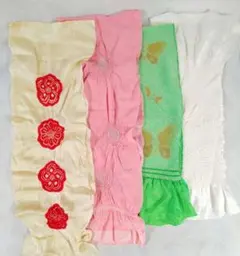 帯揚げ　4枚セット　おまけ付き（半襟2枚）