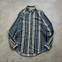 リーバイス ストライプ デニムシャツ ルーズフィット マルチストライプ