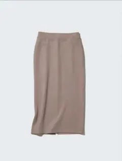 ドライスウェットナローマキシスカート 丈短め　ブラウン