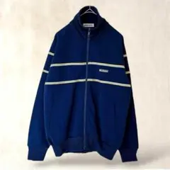 90’s【Jogace】ジャージ上　フルジップ　S　ネイビー系　カジュアル　美品
