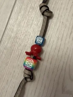 未使用　LOEWE レザー チャーム ダイス　ストラップ ロエベ LOEWE チャーム アナグラム ダイスチャーム レザー