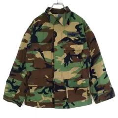 US ARMY米軍BDUコンバットジャケット迷彩ウッドランドカモミリタリー刺繍