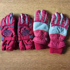 ミッキーマウスのスキーグローブ子供用110cmなど 2組