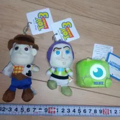 ディズニートイストーリーぬいぐるみキーチェーンマスコットセットモンスターズインク