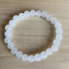 パステルホワイト水晶ビーズ　ブレスレット