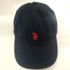 【U.S.POLO.ASSN.】帽子 ネイビー キャップ 赤ロゴ