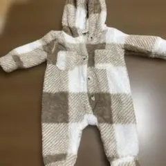 SHEIN チェック柄 フリースアウター 3-6M