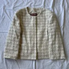 MaxMara ノーカラージャケット アイボリーのサムネイル