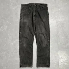 00s Levi's 522 ブラックデニム 先染め セルビッチ 古着 USA