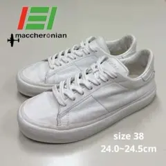 maccheronian ホワイト レディース　レザースニーカー　size38のサムネイル