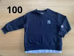MLB ニューヨーク・ヤンキース トレーナー 黒 薄手スウェット100のサムネイル