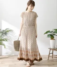 アジアンワンピース　アーバンリサーチ　インド製　レーヨン エスニック