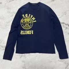NEIL BARRETT ニールバレット デカロゴ 長袖 カットソー ネイビーのサムネイル