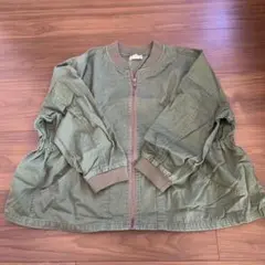 オリーブグリーン ジップアップジャケット 100cm~