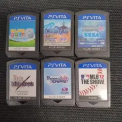 【信48】PSVITA 裸ソフト6本 fate/初音ミク/デモンゲイズ/みんゴル