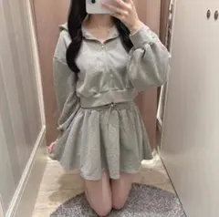 evelyn♡スウェットセットアップ　グレー