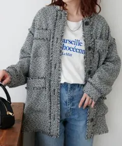 【新品】Discoat ツイードジャケットのサムネイル