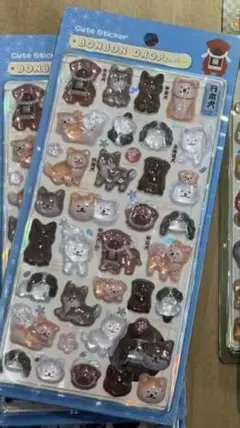 ボンボンドロップシール 和柄 柴犬 日本犬 犬 正規品 1枚