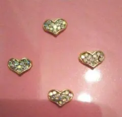 ジュエリーパーツ ハート 10ミリ カラフル