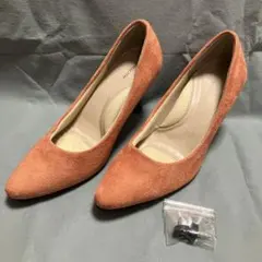 menue メヌエ　パンプス　替えあり　美品　オレンジ　小さいサイズ