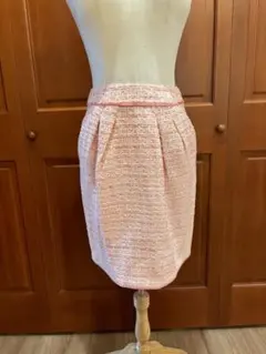 ジャスグリッティー JUSGLITTY ピンク ツイード タイト スカート 冬