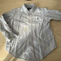 値下げ！Ralph Lauren 長袖シャツ 5号 ストライプ