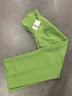 ZARA グリーン ワイドパンツ Sサイズ