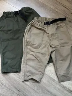 GUドライストレッチクロップドパンツです。﻿ 2色セット カーキ・ベージュ