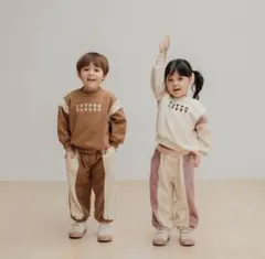 【美品】子供服 セットアップ cottonbakery 韓国服 ブラウン