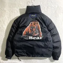 状態良好　ベアー　リバーシブル　肉厚ダウンジャケット　９０ｓ　ビッグロゴ　M