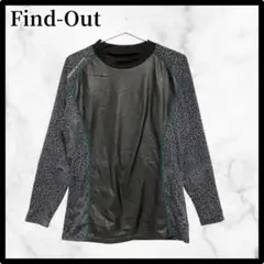 【フォロー割あり❗❗】Find-Out ヒョウ柄 長袖スポーツシャツ Lサイズ