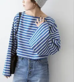spick＆span ボーダーパフスリーブプルオーバー - メルカリ