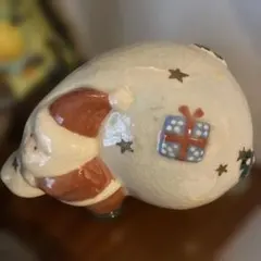 サンタクロース　清水焼　置物のサムネイル