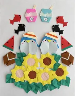 折り紙 スイカのポケットとクワガタ 10枚 ハンドメイド - メルカリ