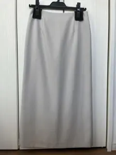 ナチュラルビューティーベーシック　ロング タイトスカート ライトグレー M