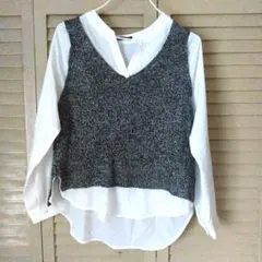 激安Gleefulのニット付きブラウス