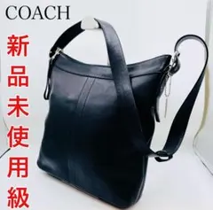 未使用級オールドコーチ ショルダーバッグ 斜め掛け レザー 9188 A4 黒