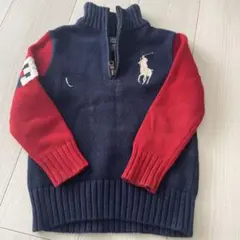 Polo by Ralph Lauren セーター 4T ネイビー/レッド