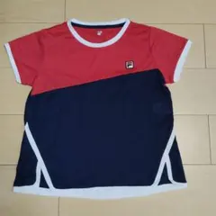 FILA スポーツ Tシャツ Mサイズ レッド/ネイビー