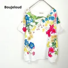 BouJeloud ブージュルード　花柄カットソー 半袖 白 春夏 華やかのサムネイル