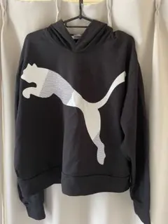 PUMA プーマ ビッグロゴ パーカー ブラックのサムネイル