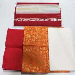 茶道具セット 4点 赤 袱紗 帛紗