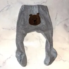 ベビータイツ クマ柄 グレー GAP くまさんタイツ